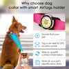 ThinkPet Airtag Holder Nylon Dog Collar with Smart ID QR