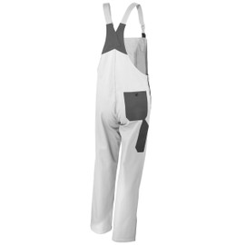 Qualitex BW 270 Work Dungarees, white/grey