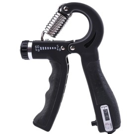 Hand Grip Strengthener Adjustable Resistance(5-60KG) Forearm Exerciser, Grip Strength Trainer for Muscle Building and Injury Recovery for Athletes (Black)