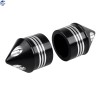 Unbranded Black Cut Front Axle Cap Nut Cover For Harley