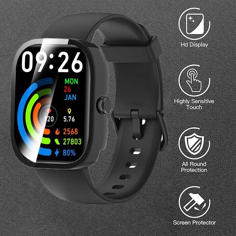 IDW25 Smart Watch Case,Lamshaw Hard PC Case with Screen Protector