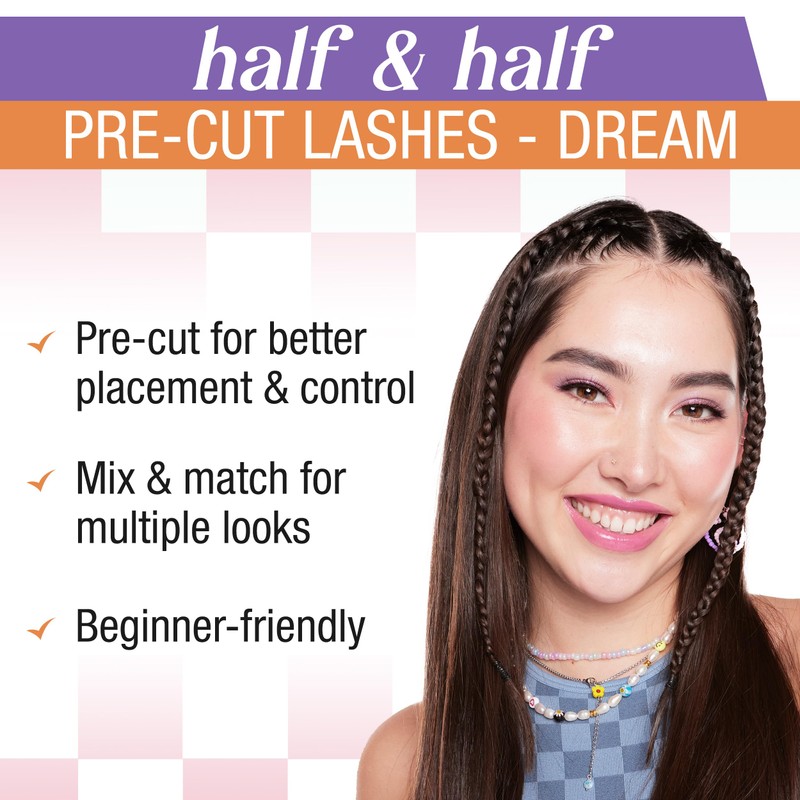 Ardell Winks Half & Half Pre-Cut Lashes Dream, False Eyelashes,