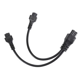 Goshyda IEC320 C6 to Dual C5 Y Splitter Heavy Duty 2.5A IEC320 C6 Male to Dual C5 Female Power Cable for UPS