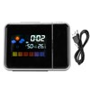 Indoor Projection LED Clock Thermometer Hygrometer Weather Forecast Snooze Perpetual