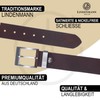 Mens Leather Belt / Mens Belt LINDENMANN, XXL, dark brown,
