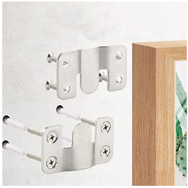 10 Pieces of Picture Frame Embedded Concealed Bracket, Heavy Interlocking