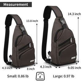 AMJ Sling Bag for Hiking and Outdoor, Crossbody Shoulder Backpack, Travel Chest Bag Daypack for Men & Women