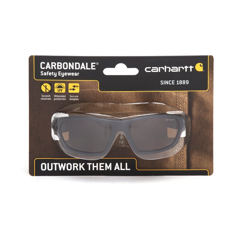 Carhartt CHB218DCC Carbondale Safety Glasses, Black/Tan Frame, Sandstone Bronze Lens