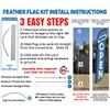 NOW OPEN Advertising Swooper Feather Flag Banner with Pole Kit