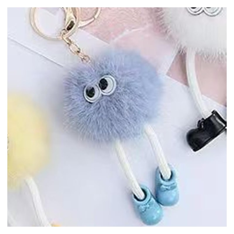 88flix Cute Keychain, Mofumofu Soft Plush Key Holder, Bag Charm,