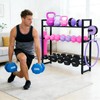 laapee 3-Tier Dumbbell Rack with 882 LBS Capacity, Multi-Purpose Weight
