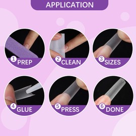 Clear Acrylic Nail Tips - BTArtbox 500pcs Pre-Buff Fake Nail Tips for Acrylic Nails Professional French False Nails with Case for Nail Salons and DIY Nail Art, 10 Size