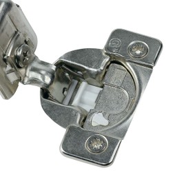 Rok Hardware 2 Pack TEC 864 108 Degree 1-1/2" Overlay 3 Level Soft Close Press-in Compact Cabinet Hinge 02839A-15 3-Way Adjustment 42mm Screw Hole Pattern