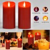 Nancia Flameless Battery Operated Flicking Candles:Remote Control Realistic Wax Pillar