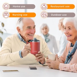 EZHOISLING Dysphagia Regulating Drinking Cups for Swallowing Difficulty - with 5cc, 10cc, & 15cc Sip Options - Liquids Only - Pack of 1 (Red, 1 PC)