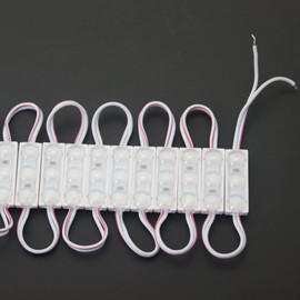 REXTiN 200pcs Mini 3 LED Sign storefront Lights Module Blue Super Bright 2835 SMD Waterproof for Letter Sign Advertising Signs with Tape Adhesive Backside (Blue)