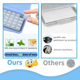 Dental Wax for Braces,Orthodontics Wax for Braces with 4 Box Fruit Braces Wax and 2 Applicator Tool（Mint Strawberries Oranges Grapes）