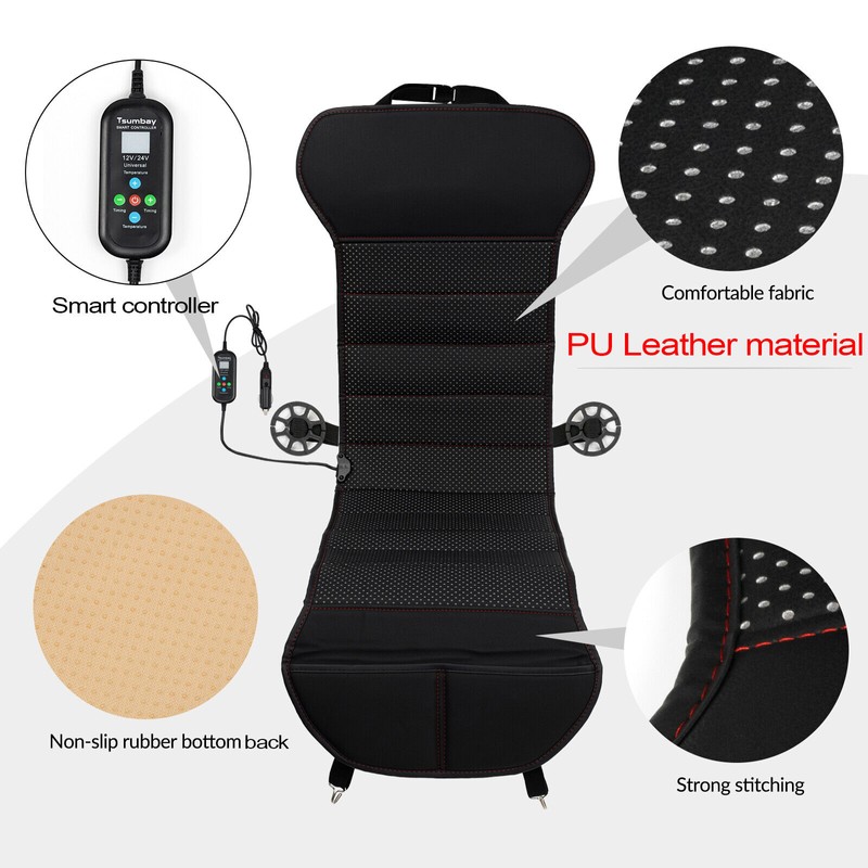 XUKEY W/Smart Remote Car Seat Cover Cushion Heated Warmer Driver