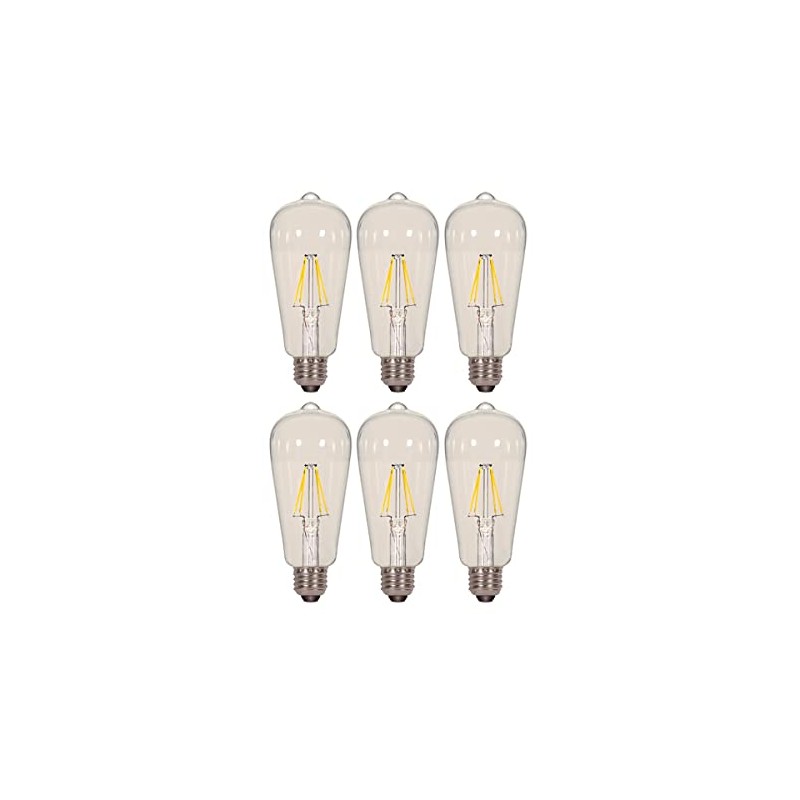 Satco S9581 6.5ST19/CL/LED/E26/27K/120V (6 - Pack)