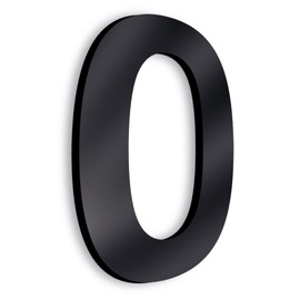 GOYAPRINT House Number 25 cm House Number Sign Black Numbers for Signage Houses, Rooms, Offices etc (Number 0)