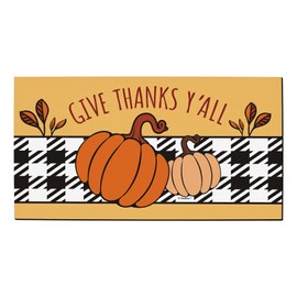 Thanksgiving Party Decorations Give Thanks Y'all Low Profile Doormat