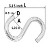 304 Stainless Steel 3 Inch S Hooks Heavy Duty Hanging