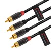 3 Meter RCA Cable Pair - Canare L-4E6S Star-Quad Balanced