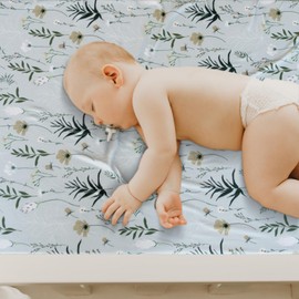 Dormlony Stretchy Fitted Crib Sheet for Unisex Baby 4 Pack for 52 * 28 inches Standard Crib and Toddler Mattress,Breathable and Softness Baby Sheet (Flowers)