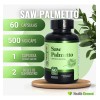 Saw Palmetto 60 Cápsulas | Salud De Próstata | 1000
