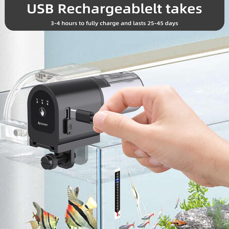 Aysoner Automatic Fish Feeder for Aquarium: Fish Food Vacation Feeders