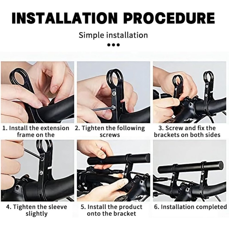 Bicycle Handlebar Extension Frame, Multi Function Bike Extender Rack Double