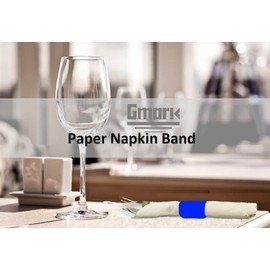 Gmark Paper Napkin Band Box of 500, Paper napkin rings self adhesive (Navy Blue) GM1107A
