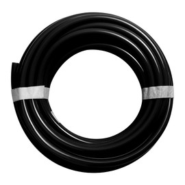 Feelers Pneumatic PU Tubing, 1/4"OD Hose PU Polyurethane Air Hose Tube Line for Air Compressor Water Fluid Transfer Black (9.84 ft)