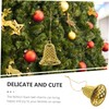 Ipetboom 12pcs Xmas Bell Pendant Ornaments Festive Plastic Hanging Decorations