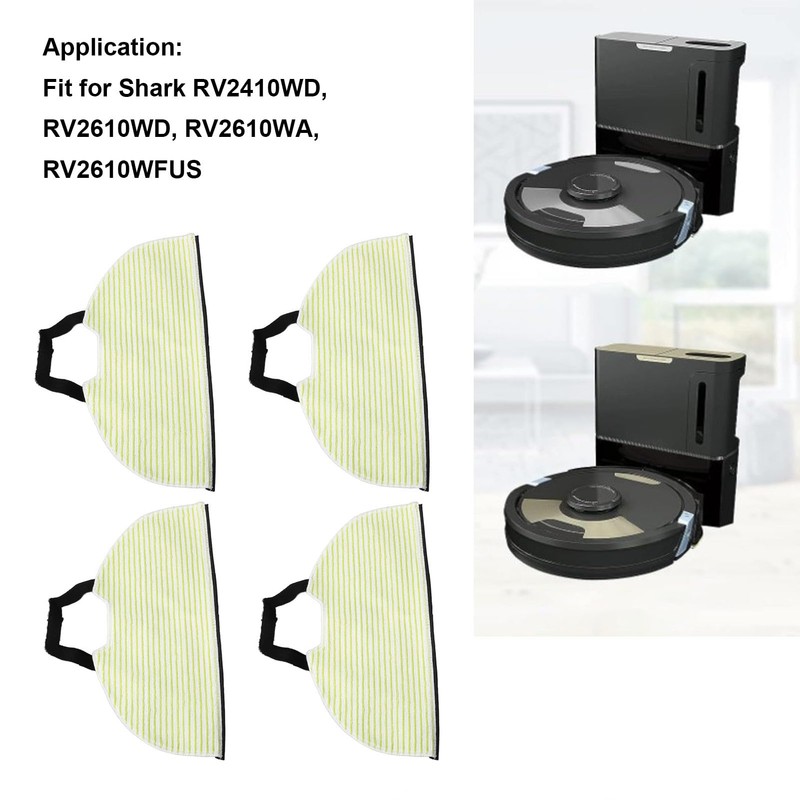4Pcs Vacuum Mop Replacement Pads, Reusable Mop Cloth Pad Microfiber