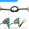 DEKIEVALE 22 Gauge 4 Conductor Wire, 32.8FT Black PVC Stranded