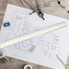 Aruicheng Scale Ruler 12 inch Architectural Scale Ruler Triangle Ruler