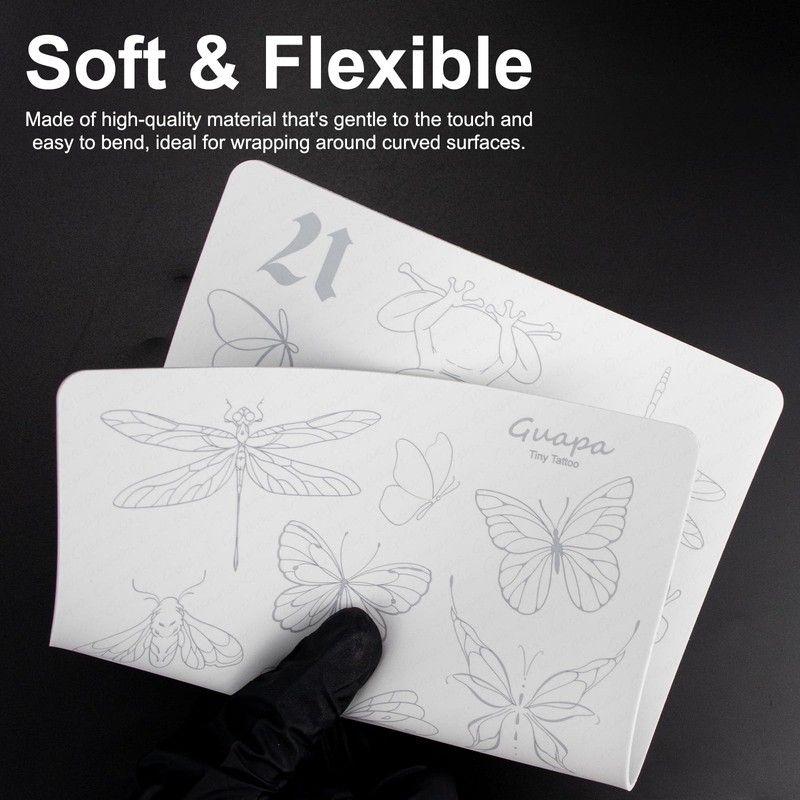Guapa Tattoo Practice Skin 1.5mm – Double-Sided Reusable Silicone Pad