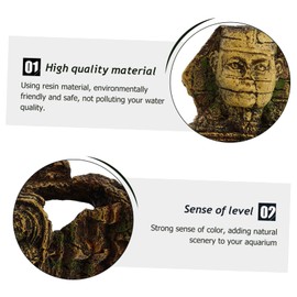Hohopeti 1Pc Egyptian Statue Craft Ornament for Aquarium Decoration Unique Fish Tank Landscaping Decor High Simulation Design for Enchanting Aquatic Environments
