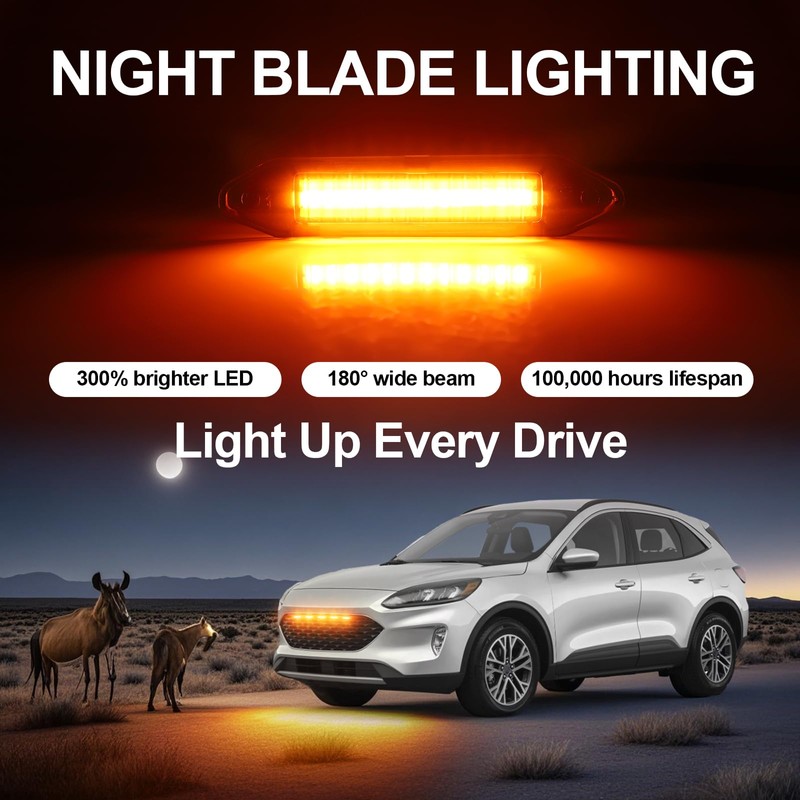 LED Front Grill Lights for Ford Escape Accessories 2022 2021