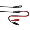 Velleman TLM55 Coax Cable with BNC Male and 2 Crocodile Clips, Multi-Colour