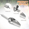 sourcing map 4pcs Metal Ice Scoop, 8.2" x 2.7"Stainless Steel