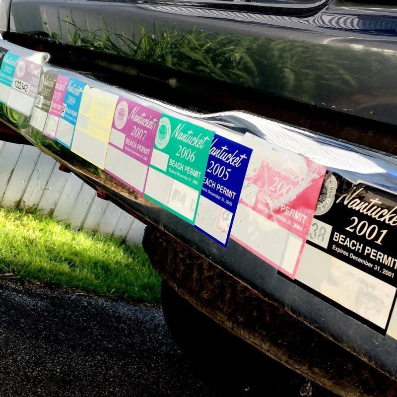 Nantucket Beach Permit Sticker Decal 2024 ACK