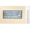 GILDE Maritime Metal Sign Moin Blue 12.5cm x 30cm x
