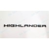 Toyota OEM 3PC Gloss Black HIGHLANDER Platinum AWD Letter Emblem