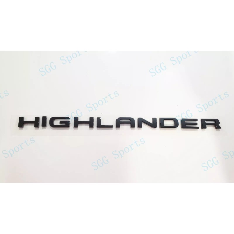 Toyota OEM 3PC Gloss Black HIGHLANDER Platinum AWD Letter Emblem