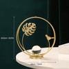 Crystal Ball Holder Decor Iron Bird Leaf Decoration Tabletop Decor