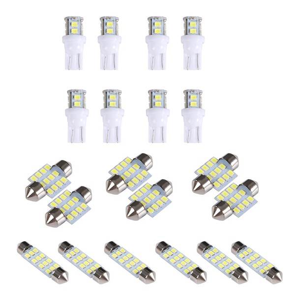 Unbranded 20pcs LED Interior Lights Bulbs Kit Car Trunk Dome
