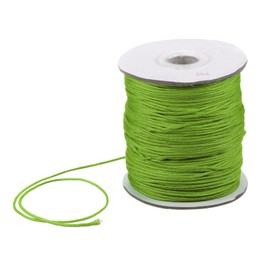 uxcell 1.5mm Nylon String Cord 150 Yards Nylon Satin String Bracelet String Chinese Knotting Cord Beading Thread for Jewelry Making Braided Necklaces Macrame Trim Craft Apple Green
