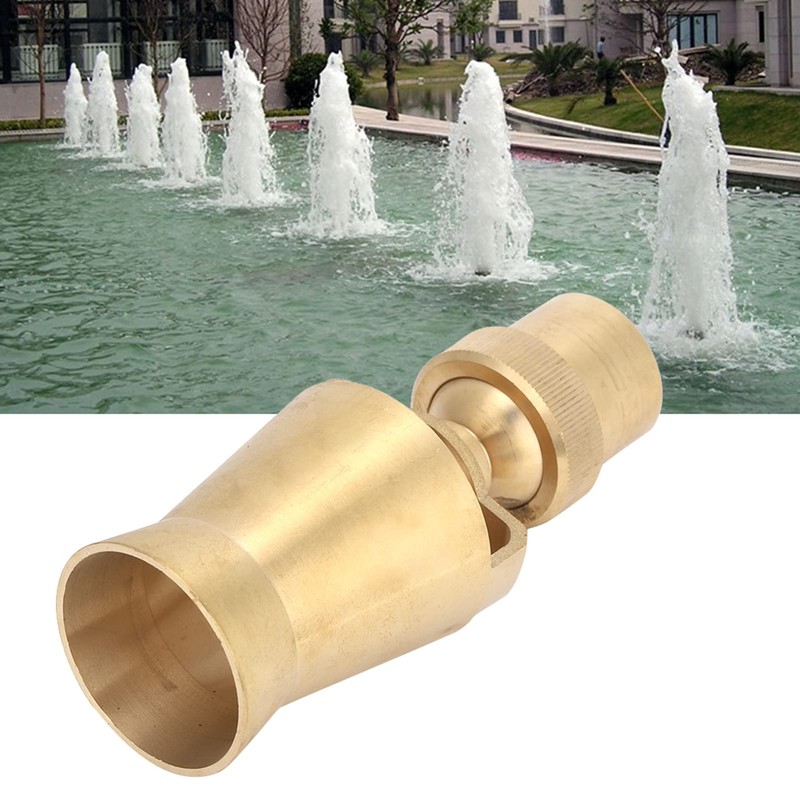 AYNEFY Fountain Spray Nozzle, G1in DN25 Brass Adjustable Water Fountain
